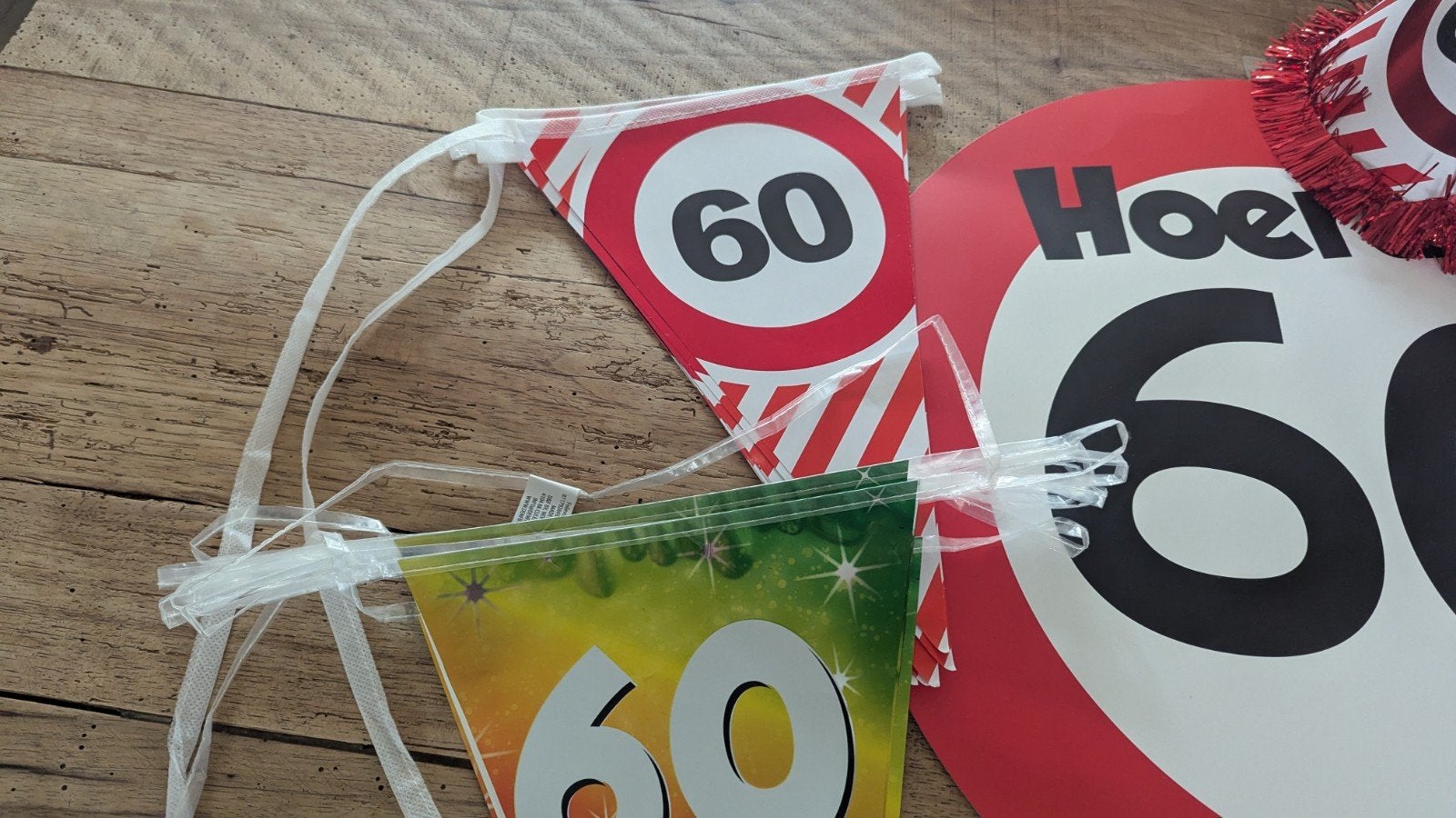 60 Jaar Verjaardag Feestpakket, Ophalen of Verzenden, Zo goed als nieuw, Versiering, Verjaardag