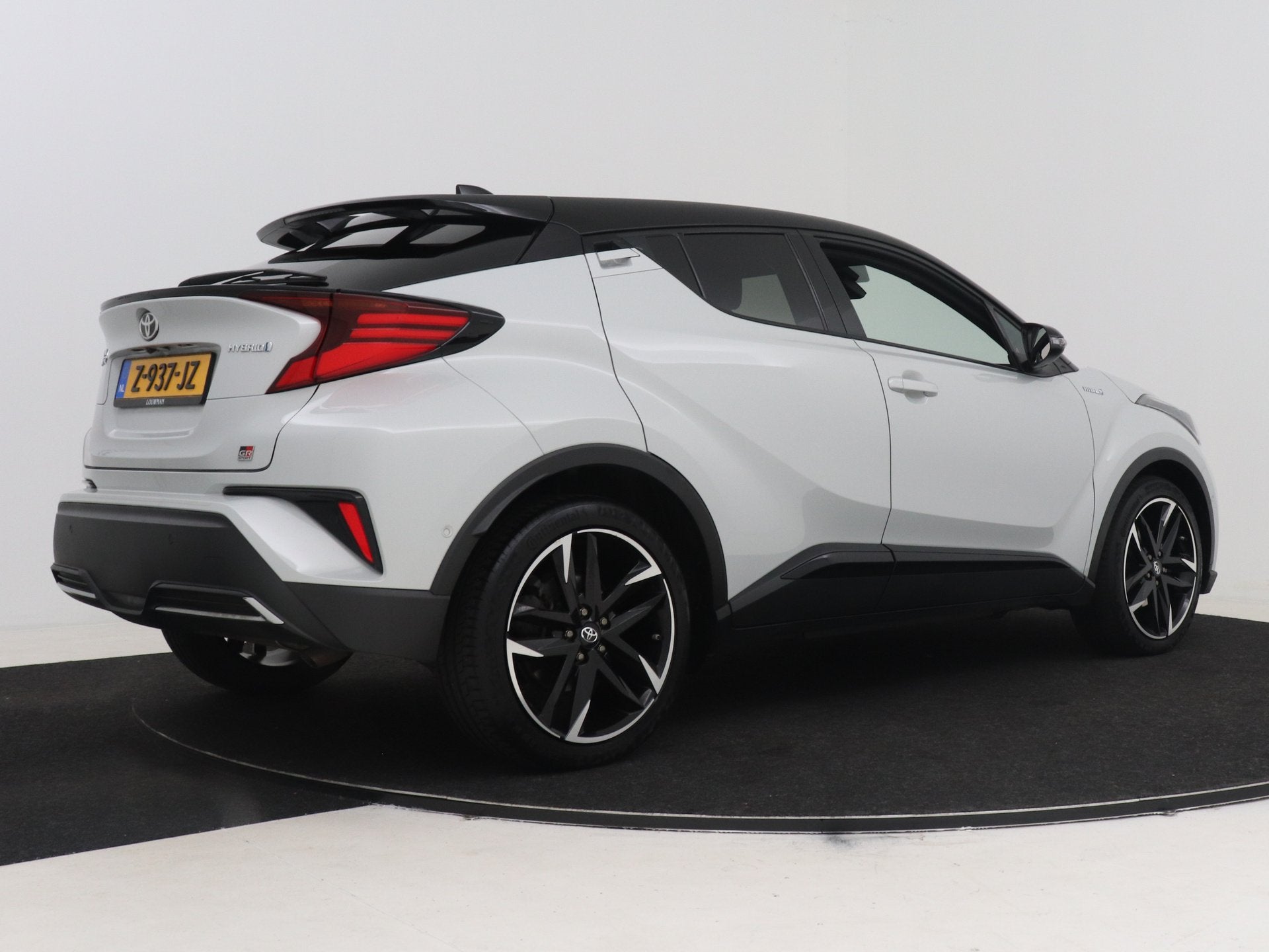 Toyota C-HR 2.0 Hybrid GR-Sport (bj 2021, automaat), Auto's, 12 maanden, Automatische klimaatregeling, 4 cilinders, Leder en Stof