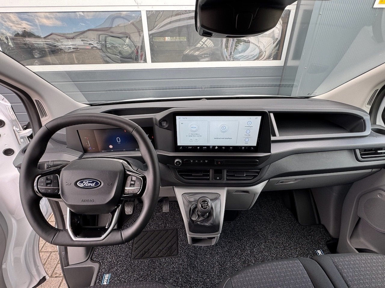 Ford Transit Custom 300 2.0 TDCI L1H1 Trend 136pk | CarPlay, Zwart, 4 cilinders, Wit, 14 km/l