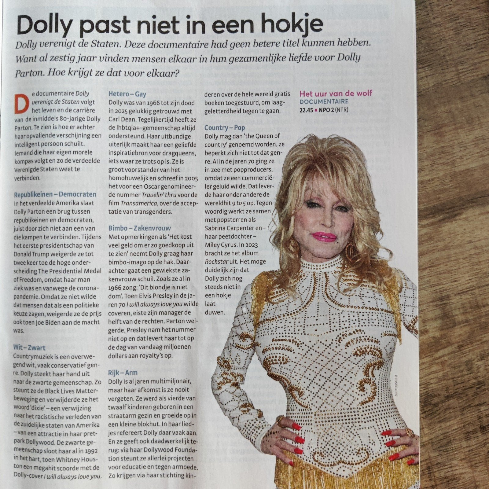 Dolly Parton - Artikel - Knipsel -, Ophalen of Verzenden, 1980 tot heden, Knipsel(s)