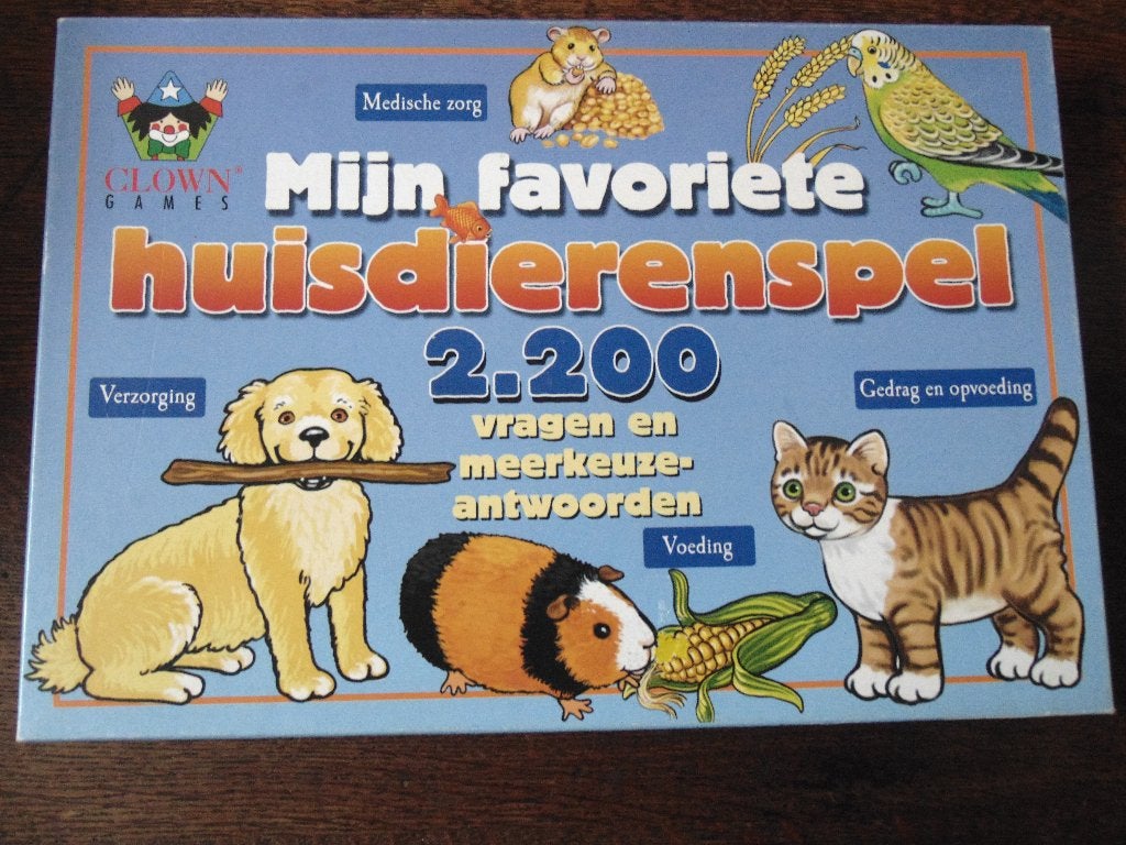 Mijn favorieten Huisdieren Spel van Clown Games, Vijf spelers of meer, Ophalen of Verzenden, Zo goed als nieuw, Clown Games