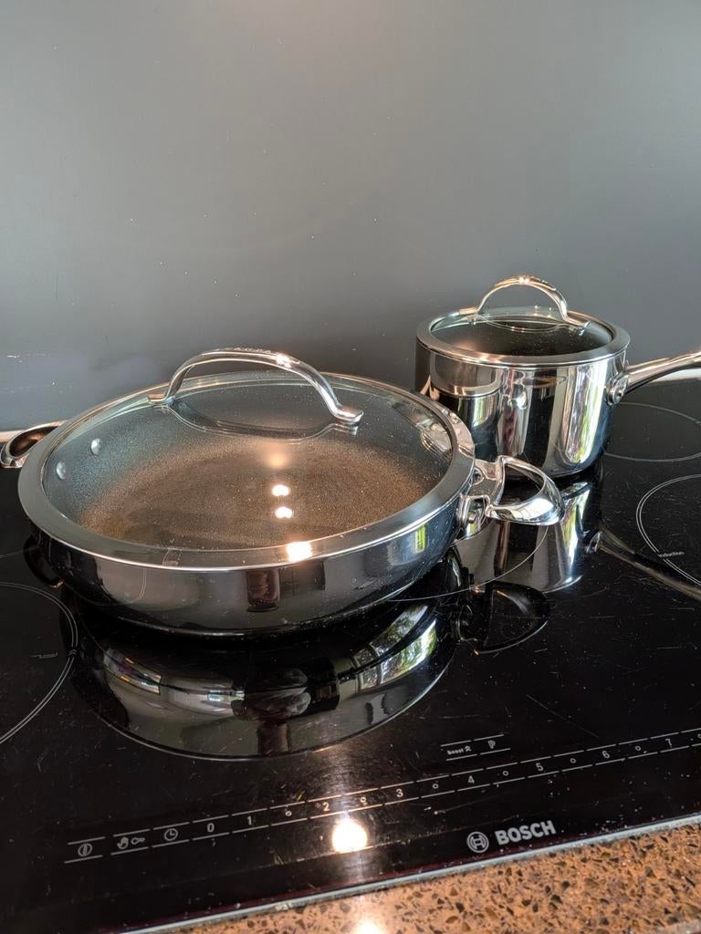Scanpan HaptIQ Chefpan 32cm & 18cm pan, Ophalen, Gietijzer, Koekenpan of Braadpan