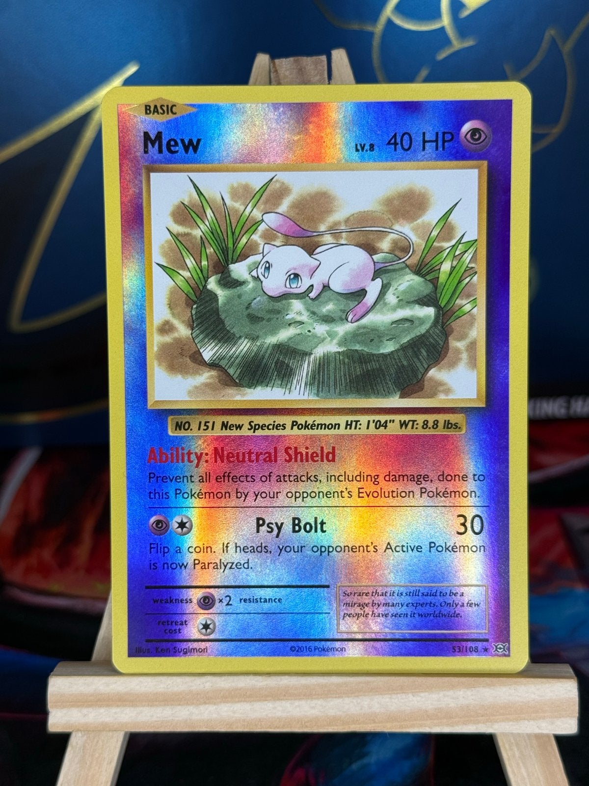 Mew [Reverse Holo] #53 | Pokemon Evolutions, Ophalen of Verzenden, Zo goed als nieuw, Losse kaart, Foil
