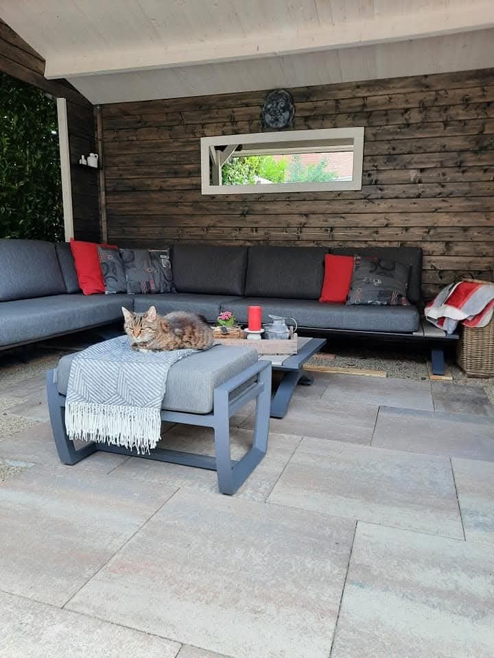 Mooi onderhouden lounge tafel van echt hout en metaal, Ophalen, Gebruikt, Rechthoekig, Hout