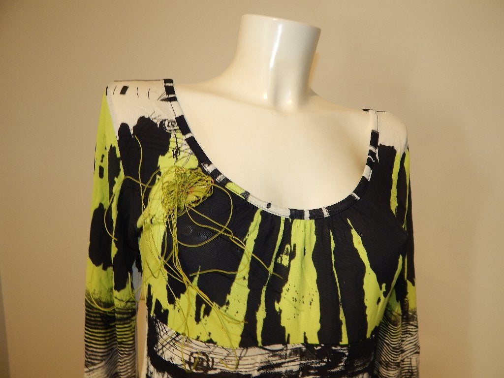 Save the Queen stretch truitje bloem met sprieten apart XL, Maat 46/48 (XL) of groter, Save the Queen, Korte mouw, Gedragen