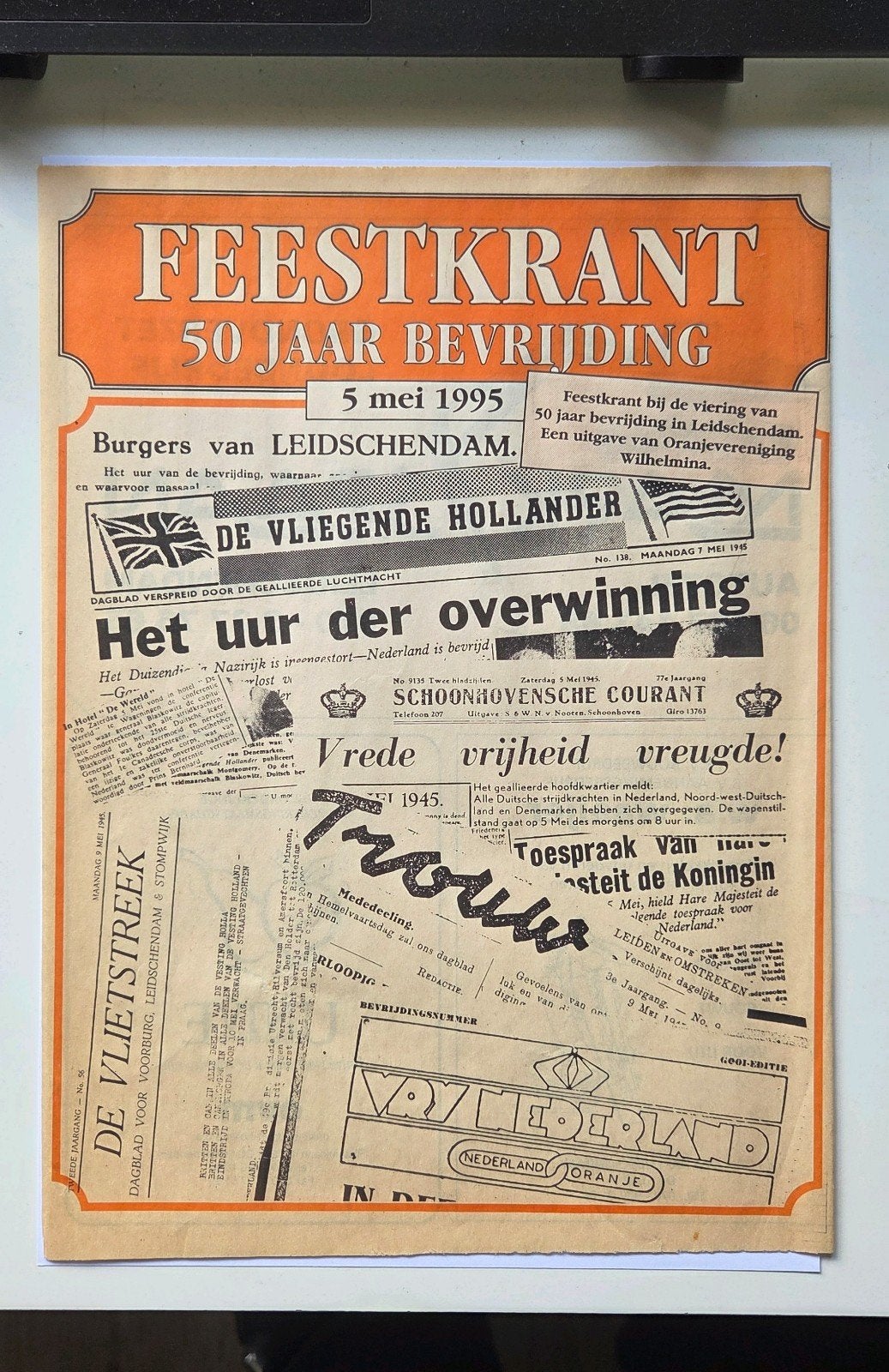 Feestkrant 50 jaar bevrijding Leidschendam, Ophalen of Verzenden