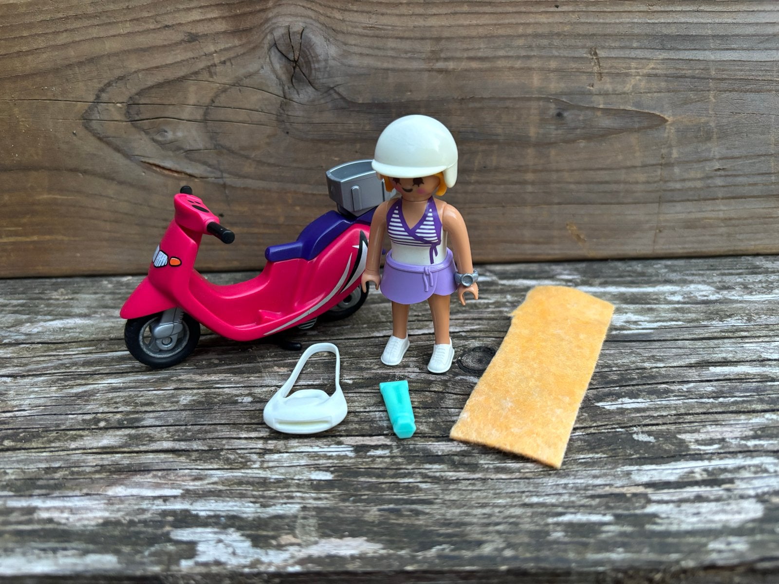 Playmobil Scooter met figuur en accessoires, Ophalen of Verzenden, Zo goed als nieuw, Complete set, Voertuig