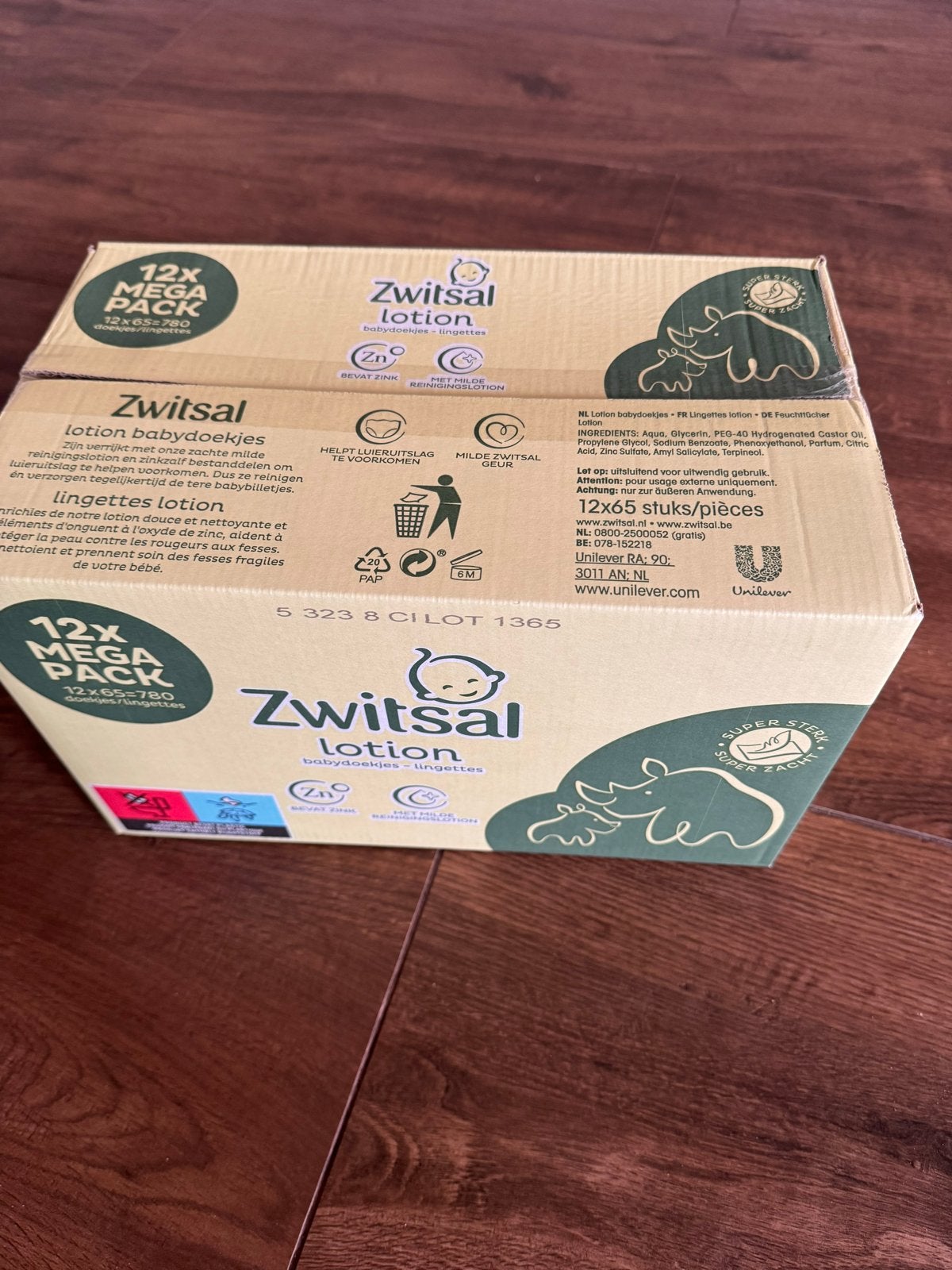 12x Zwitsal Lotion Babydoekjes Billendoekjes - Nieuw, Ophalen of Verzenden, Nieuw, Overige typen, Overige merken