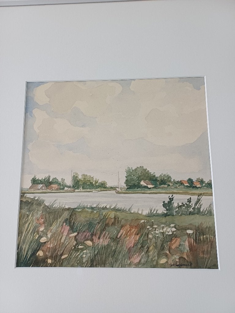 Aquarel van Dirk Haddeman, Ophalen