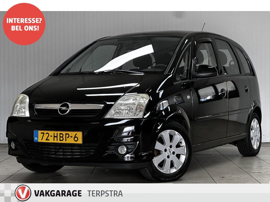 Opel Meriva 1.4-16V Temptation /15"LMV /Airco /Cruise /Elek., Stof, Gebruikt, 4 cilinders, Zwart