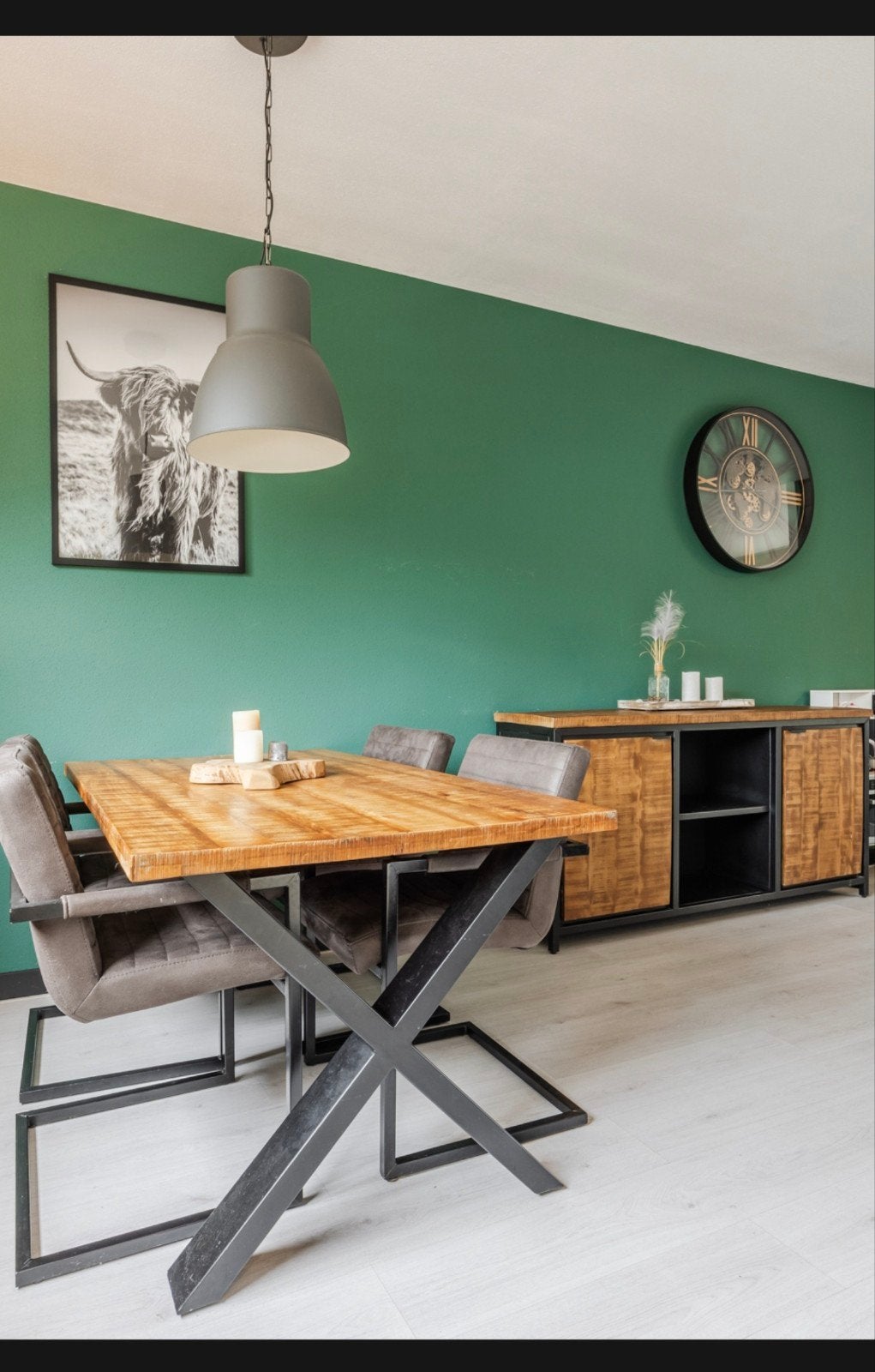 Mango Hout Tafel en Dressoir Serie Klarenbeek, Overige houtsoorten, 150 tot 200 cm, Industrieel, Modern, Ophalen of Verzenden