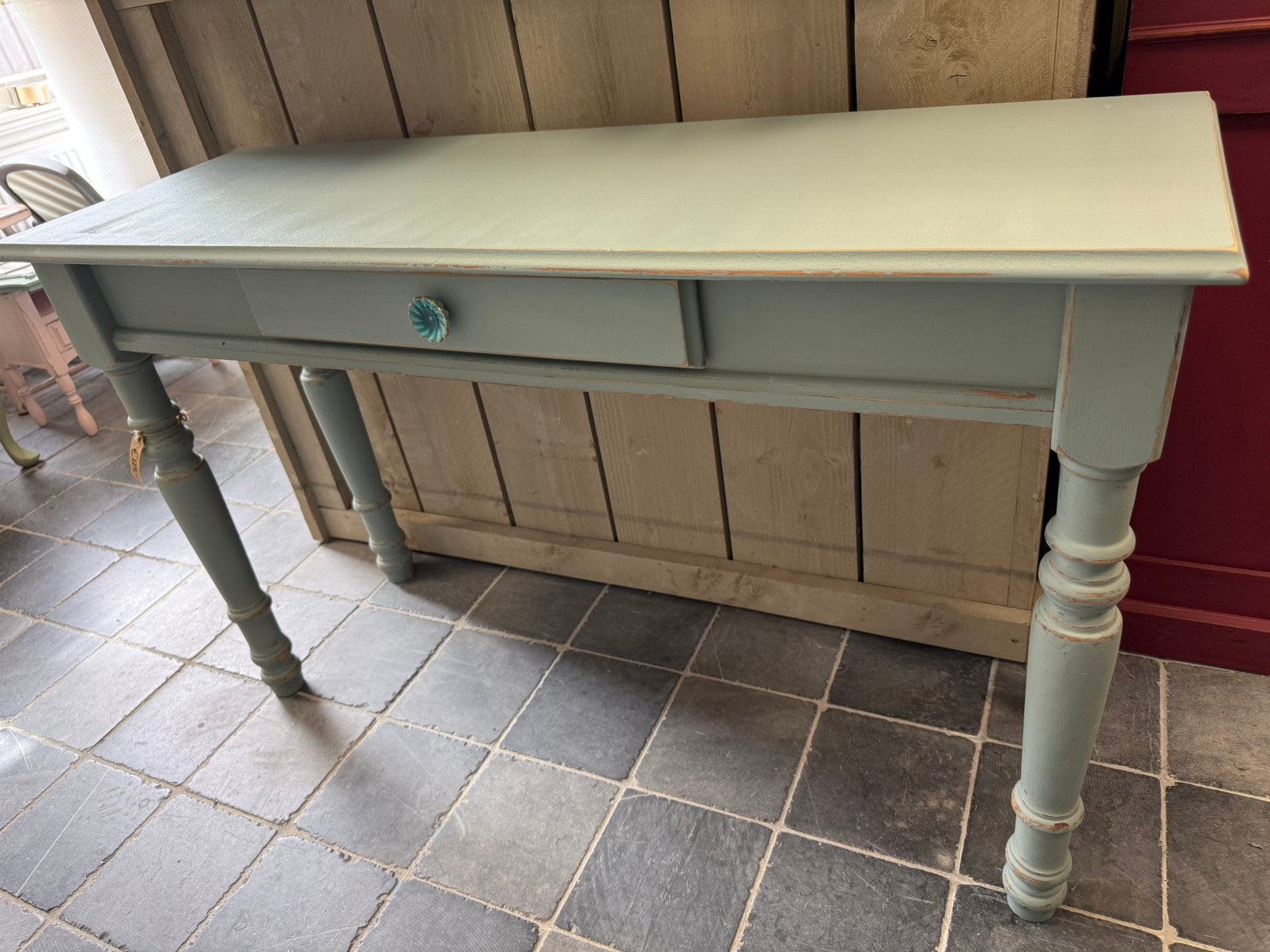 Mooie brocante sidetable, Huis en Inrichting, Ophalen, 100 tot 150 cm, Zo goed als nieuw, 25 tot 50 cm