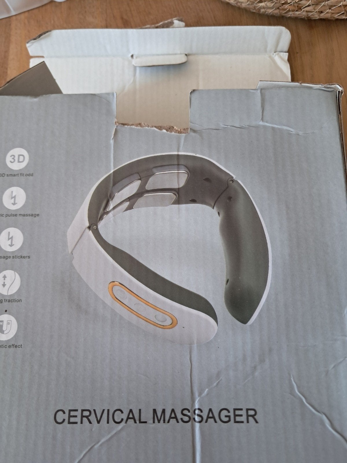 Cervicale Nek Massager met Warmtefunctie en Pulsmassage, Ophalen of Verzenden, Zo goed als nieuw, Apparaat