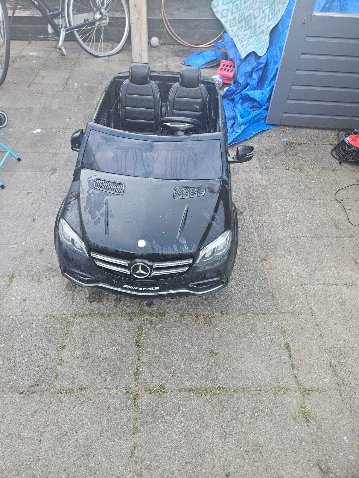 Mercedes-Benz kinderauto met afstandsbediening en USB, Ophalen of Verzenden, Gebruikt