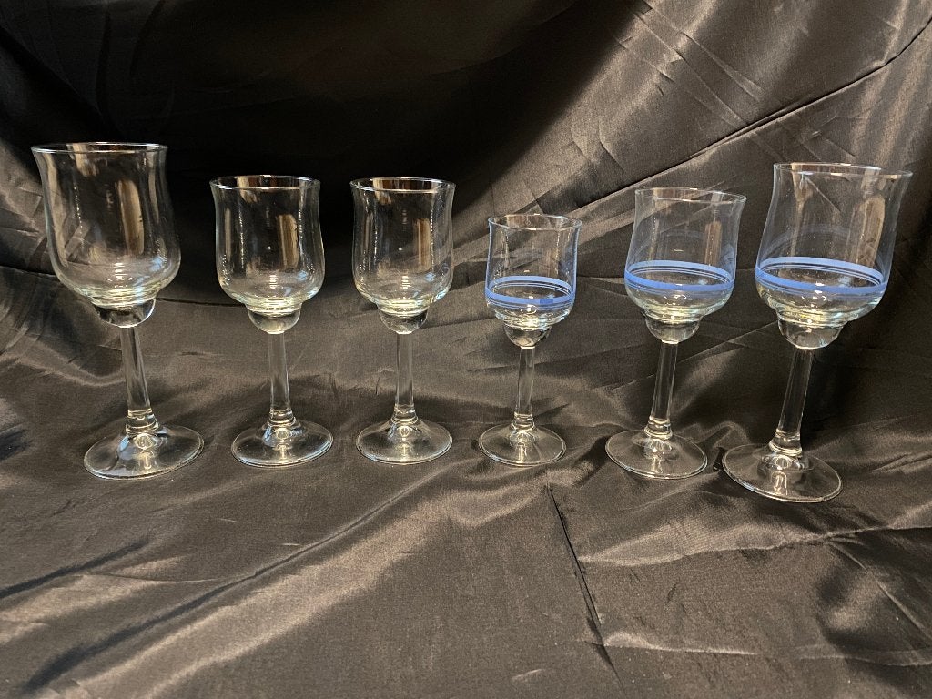 Retro Set van 6 Kristallen Willem Heesen Ambassador glazen., Ophalen of Verzenden, Gebruikt, Overige typen
