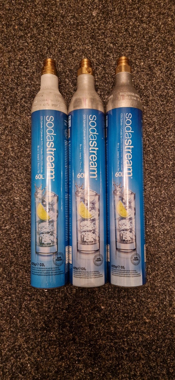 3 lege SodaStream CO2 cilinders (60L), Ophalen of Verzenden, Gebruikt