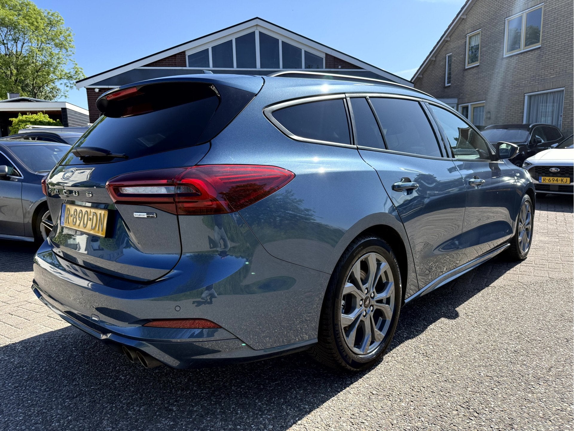 Ford FOCUS Wagon 1.0 EcoBoost Hybrid ST Line Fullmap Navigat, Auto's, Gebruikt, Blauw, Origineel Nederlands, Handgeschakeld