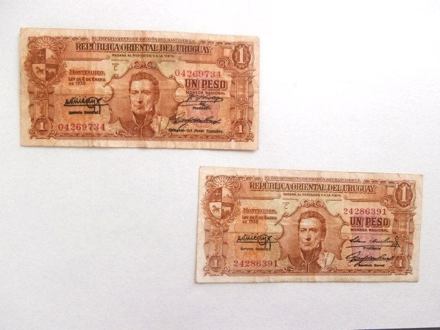 Bank Biljetten Uruguay 1939, Verzenden, Zuid-Amerika, Los biljet