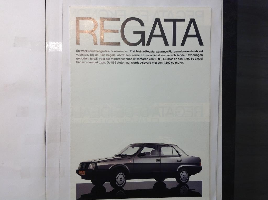 Fiat Regata vouwfolder NED 1983, Ophalen of Verzenden, Nieuw, Overige merken