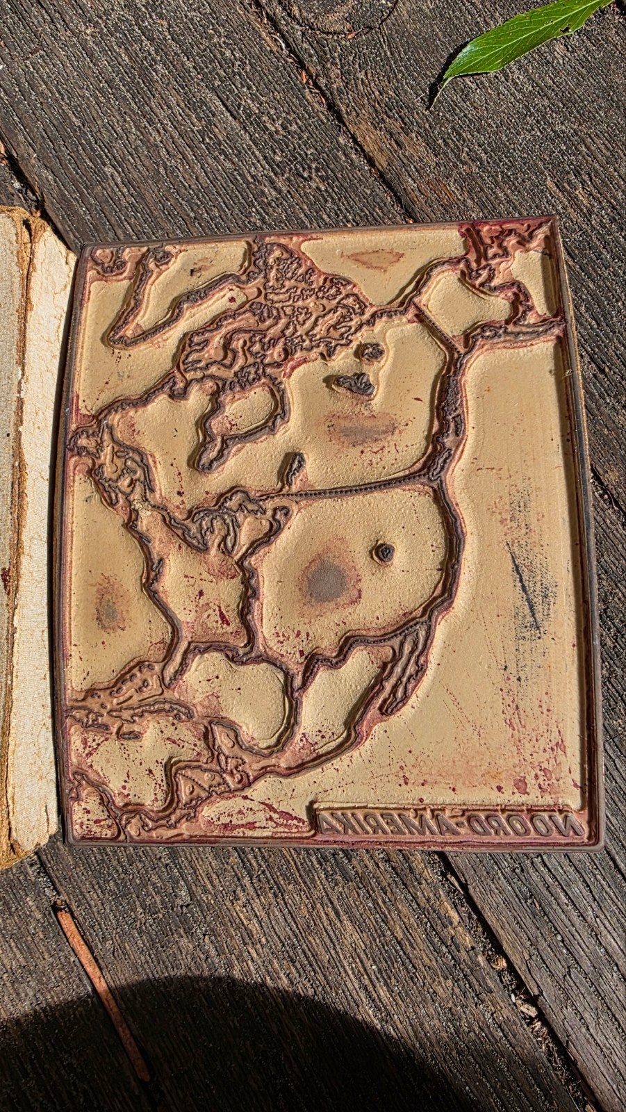 Grote Noord Amerika stempel, Ophalen of Verzenden, Houten stempel