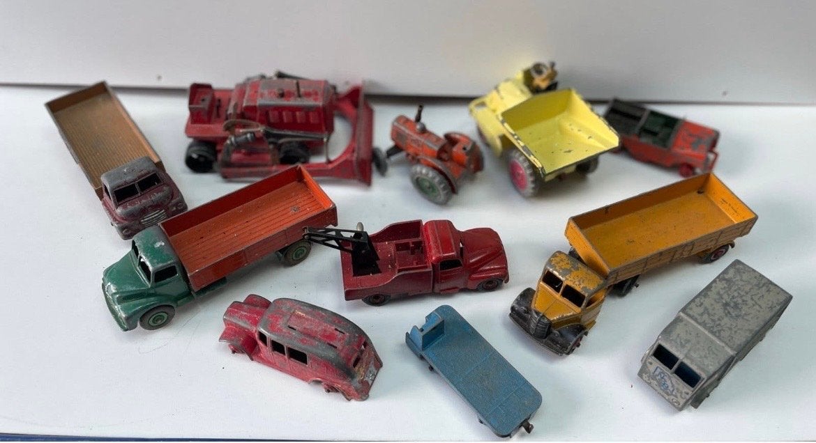 Vintage Dinky Toys en Matchbox Speelgoedauto's - Lot, Ophalen of Verzenden, Gebruikt