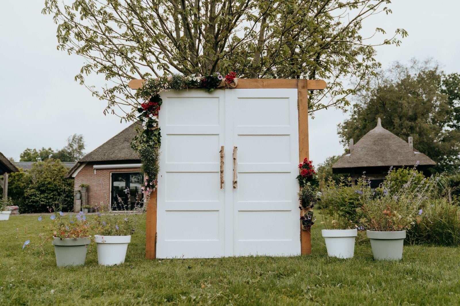 Backdrop, kozijnen, bruiloft deuren, entree, Ophalen, Zo goed als nieuw, Versiering, Geboorte of Huwelijk