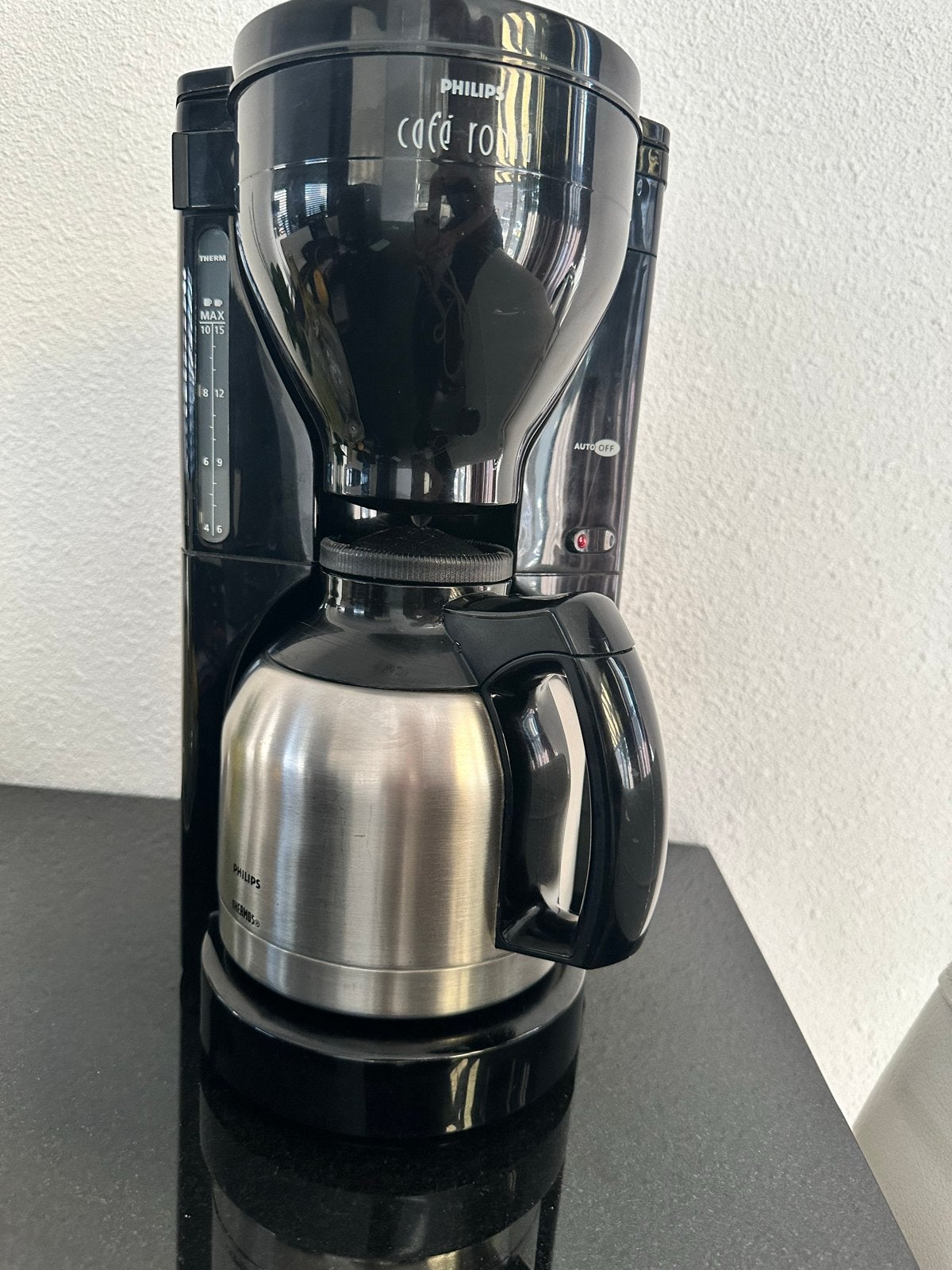 Philips Café Roma filter koffiezetapparaat met thermoskan, Witgoed en Apparatuur, Koffiezetapparaten, Ophalen, Gebruikt, 10 kopjes of meer