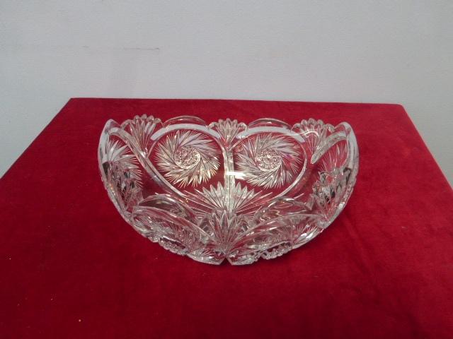 Mooie geslepen kristallen schaal, bowl, walnotenschaal, Antiek en Kunst, Antiek | Glas en Kristal, Ophalen of Verzenden
