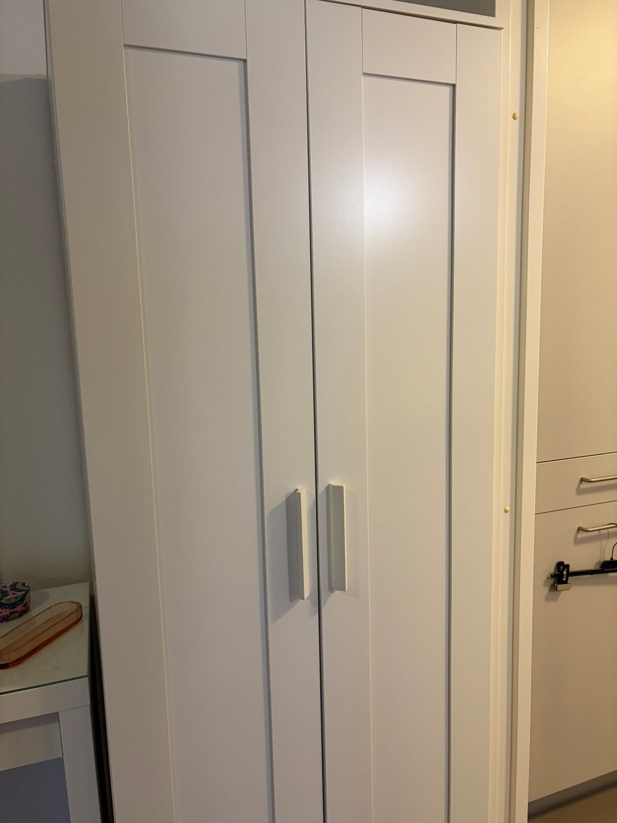 Kledingkast wit, Ophalen, Met deur(en), 50 tot 100 cm, Zo goed als nieuw