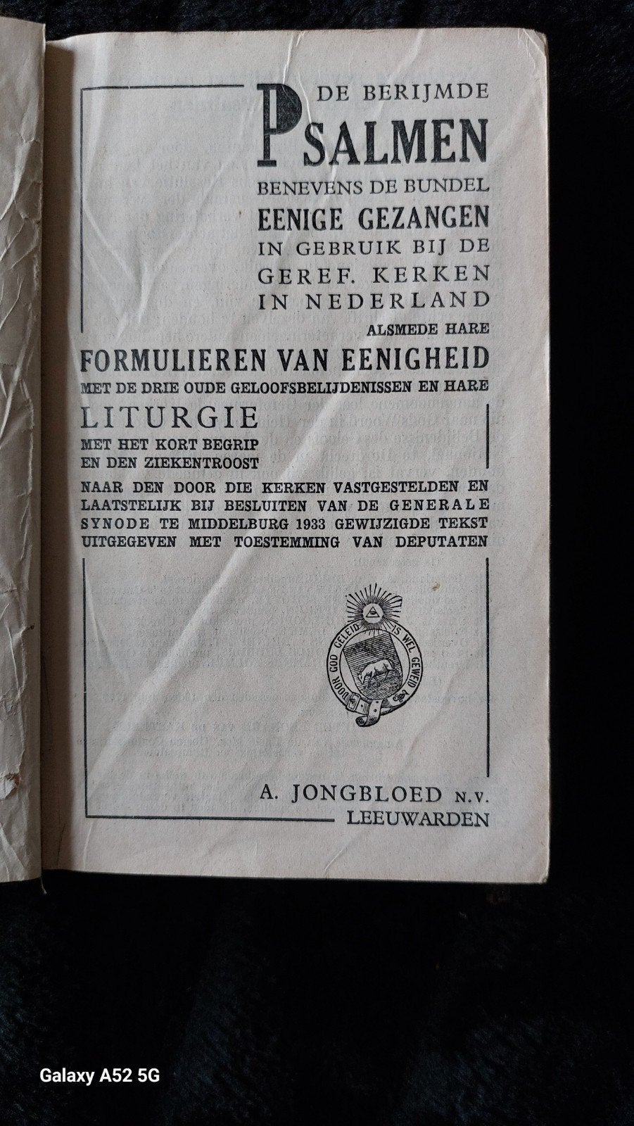 De Berijmde Psalmen - A. Jongbloed N.V. Leeuwarden, Antiek en Kunst, Ophalen of Verzenden, A. Jongbloed N.V. Leeuwarden (uitgever)