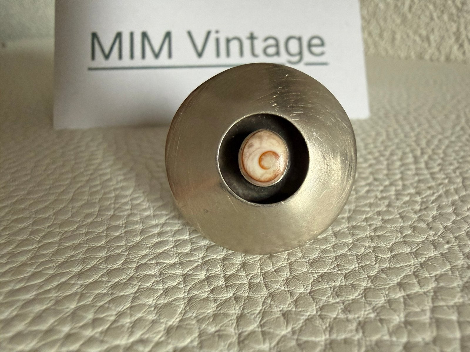 H048/ Grote Zilveren Degelijke SHIVA Shell ring 17, Gebruikt, Verzenden, X, Dame