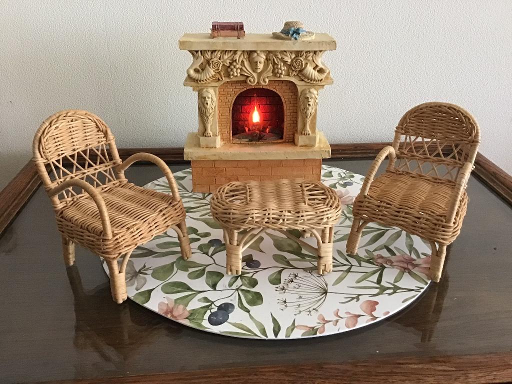 Rieten meubeltjes en Schouw, Antiek en Kunst, Curiosa en Brocante, Verzenden