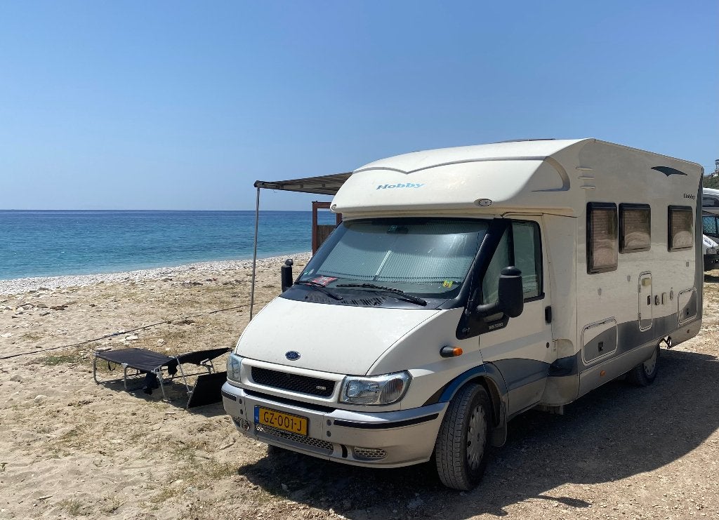 Leuke Hobby Camper te koop, Caravans en Kamperen, Campers, Particulier, tot en met 3, Half-integraal, Hobby, Ford, 6 tot 7 meter