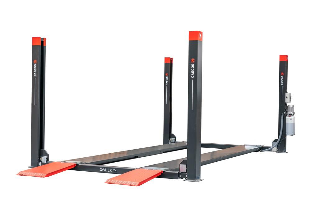 Vier koloms hefbrug 5000kg 5,7m flat 3m doorrijbreedte, Ophalen, Nieuw
