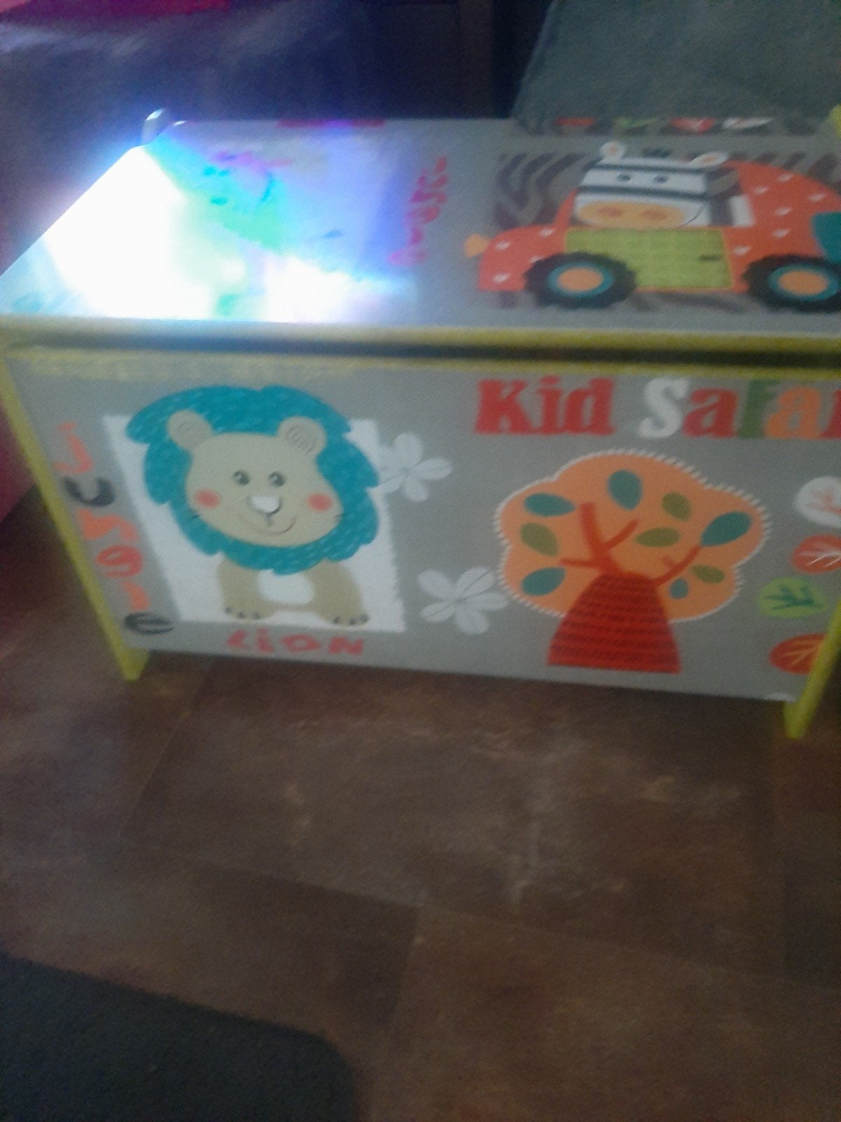 Leuke speelgoedkist 'Kid Safari' met dierenprint, Ophalen of Verzenden, Gebruikt, Jongen of Meisje