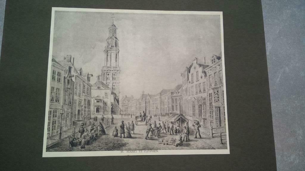 45 / Zutphen  de Markt  Lichtdruk 1922, Antiek en Kunst, Ophalen of Verzenden