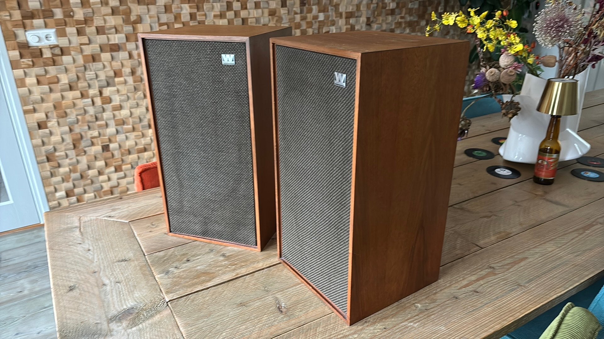Originele vintage Wharfedale Linton 3, Ophalen, Gebruikt, Eikenhout, Minder dan 100 cm