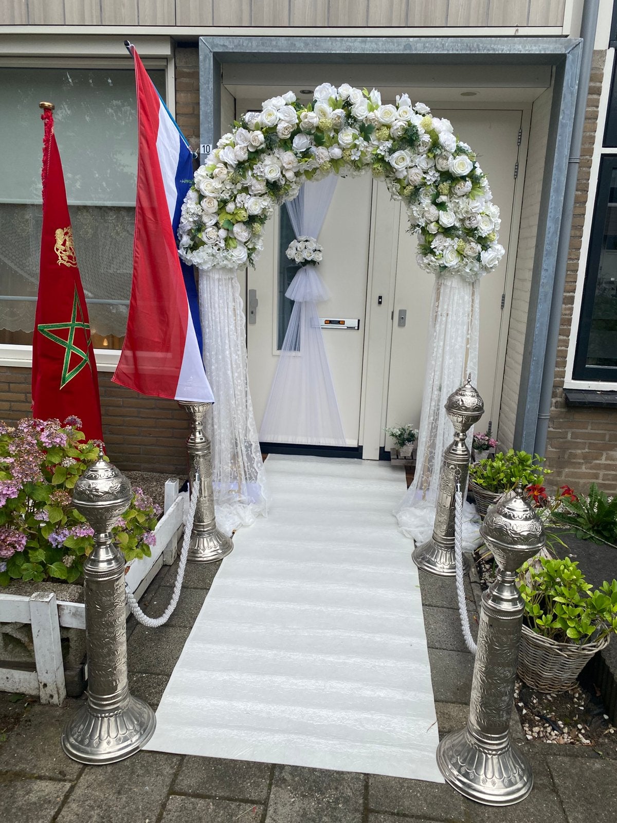 Bloemenboog, Huwelijksboog, Trouwboog, Ereboog te huur!!, Ophalen of Verzenden, Zo goed als nieuw, Geboorte of Huwelijk