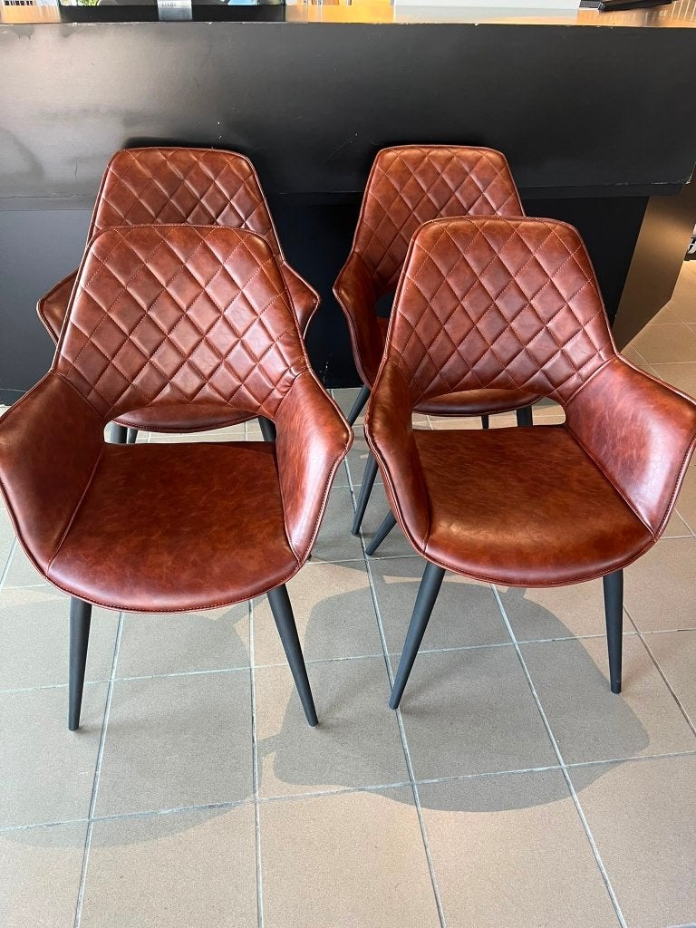 Eetkamer stoelen set van 4, Ophalen, Zo goed als nieuw, Bruin, Vier