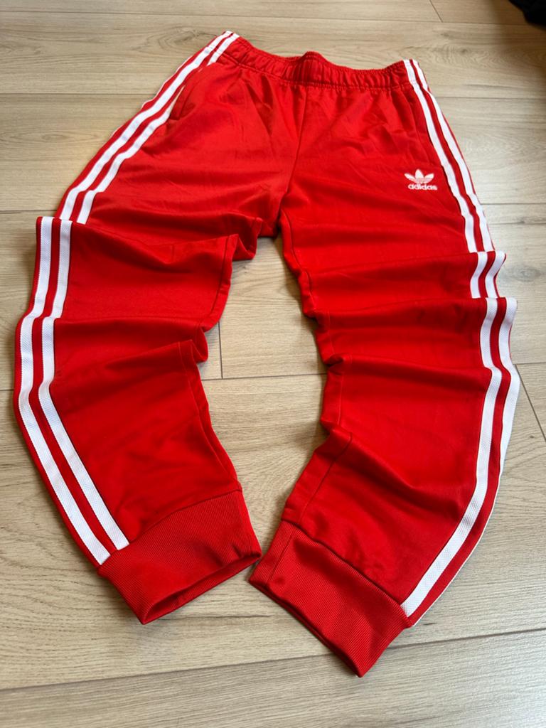 Adidas Originals Rode 3-Strepen Trainingsbroek Dames S, Ophalen of Verzenden, Maat 36 (S), Lang, Gedragen