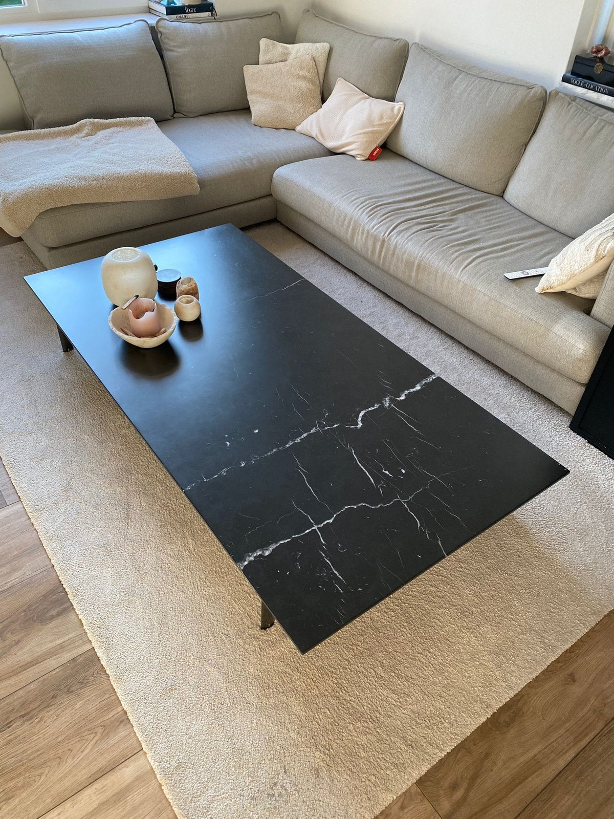 Marmeren salontafel | B&B Italia, Ophalen, 50 tot 100 cm, Zo goed als nieuw, 150 tot 200 cm