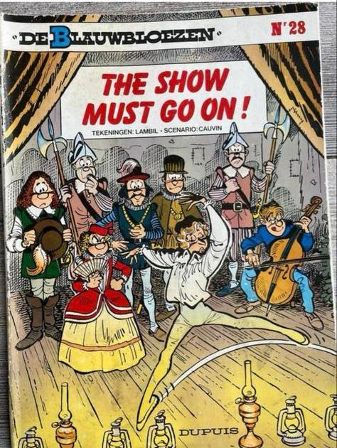 De Blauwbloezen - The Show Must Go On! Nr. 28, Eén stripboek, Ophalen of Verzenden, Gelezen