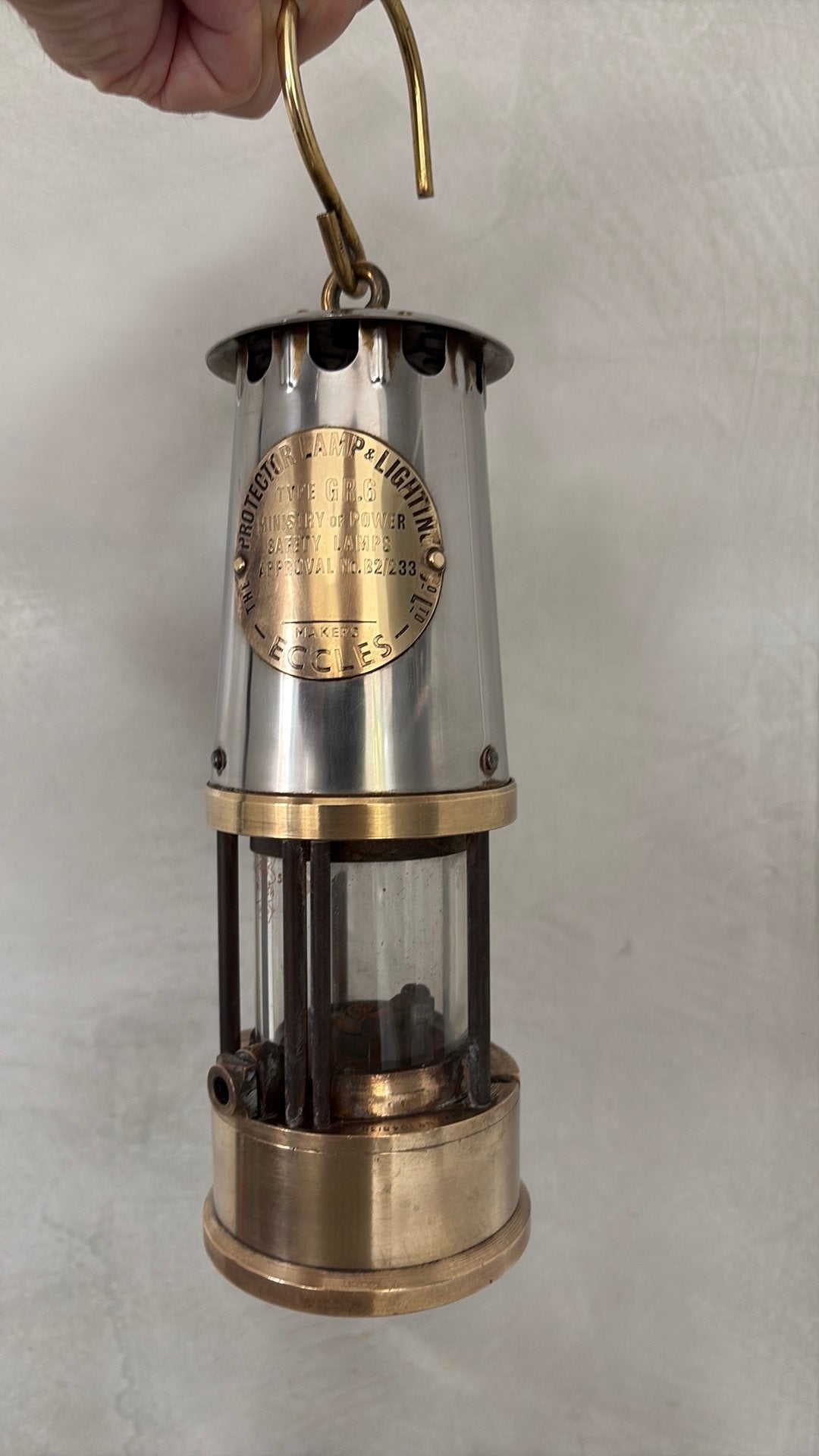 Antieke mijnwerkerslamp Eccles type GR6, Ophalen of Verzenden