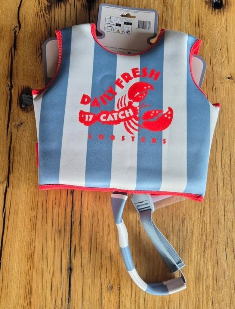 Zwemvest 2-3 jaar Kreeft Rood Blauw 15-19 kg (92/98), Watersport en Boten, Kind, Verzenden, Nieuw, Swim Essentials