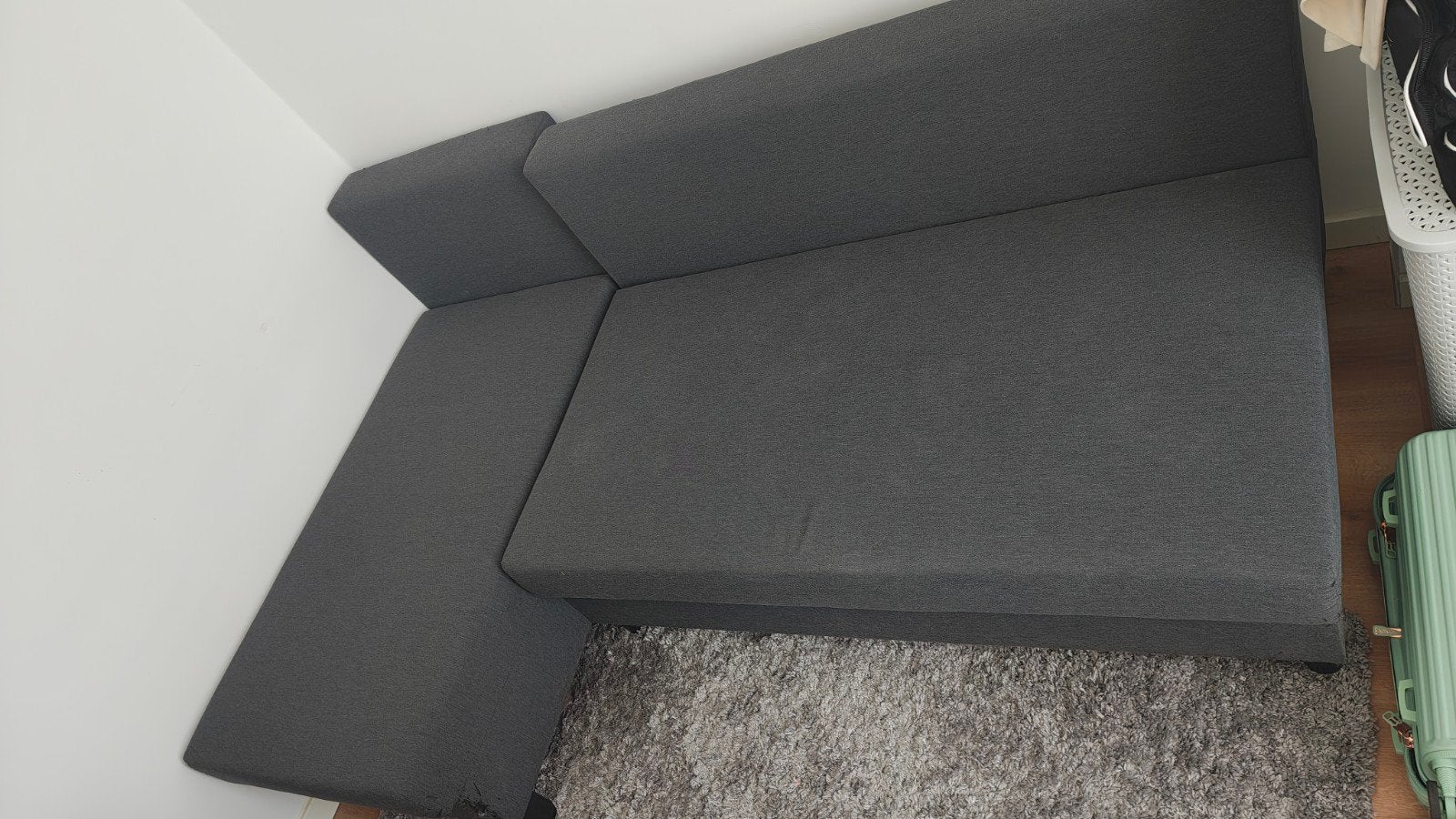 3-zitsslaapbank met chaise longue, Ophalen, Gebruikt, Tweepersoons, Overige maten
