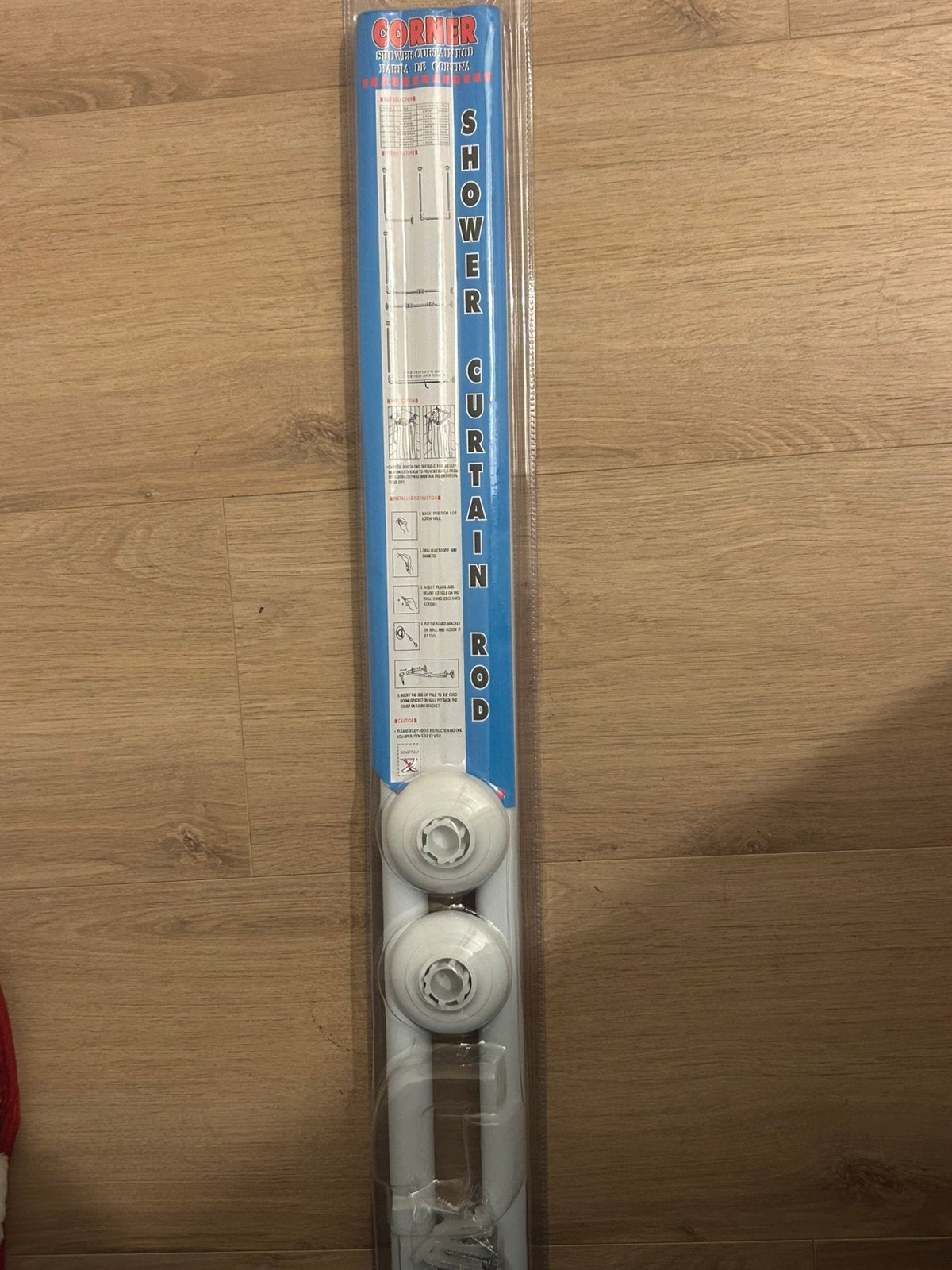 Nieuwe hoek douchegordijnstang / douche rek – krom model, Ophalen of Verzenden, Zo goed als nieuw, Zwart, Overige typen