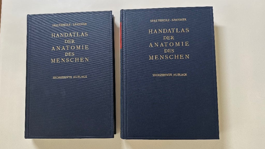 Handatlas der Anatomie des Menschen deel 1 en deel 2, Zo goed als nieuw, Beta, HBO, Werner Spalteholz en Dr. Rudolf Spanner