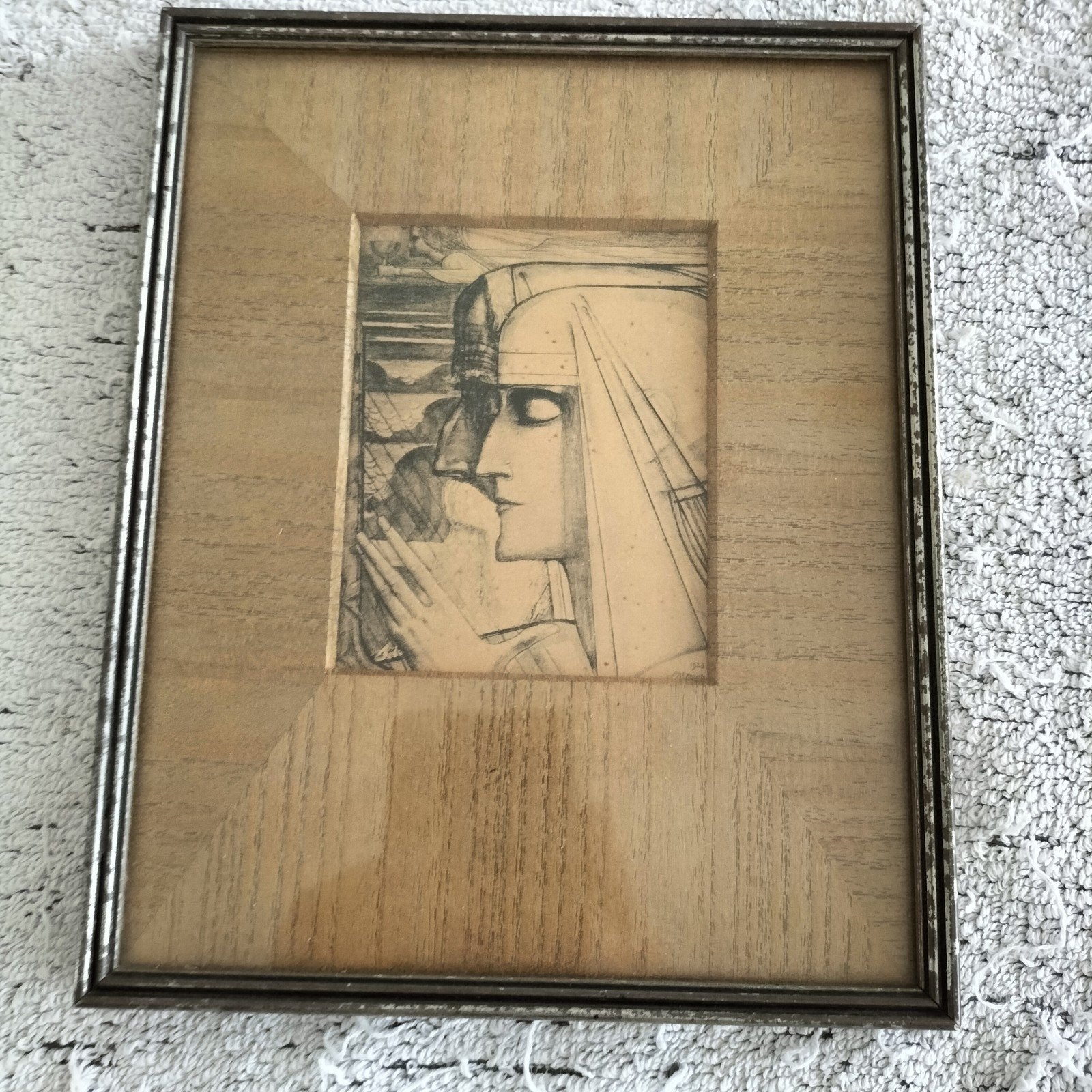 Jan Toorop - Sanctus (1923), Antiek en Kunst, Kunst | Etsen en Gravures, Ophalen of Verzenden