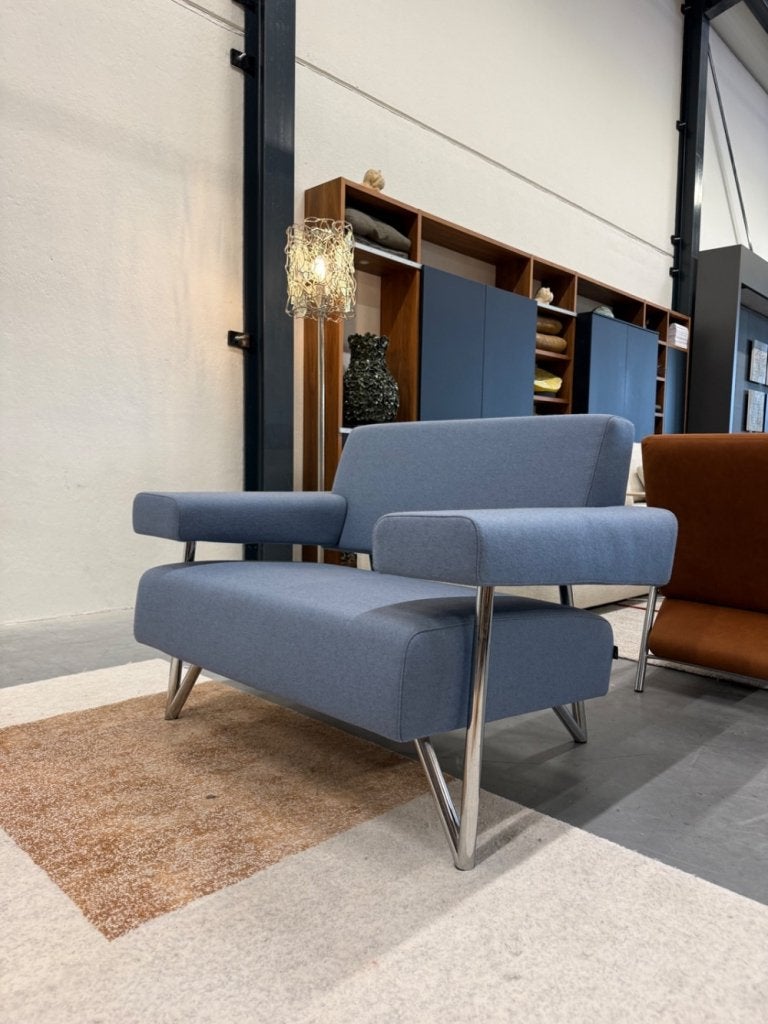 Nieuw Cloak Havee Stone Fauteuil blauw stof Design Bank 111, Havee, Nieuw, 75 tot 100 cm, Ophalen of Verzenden