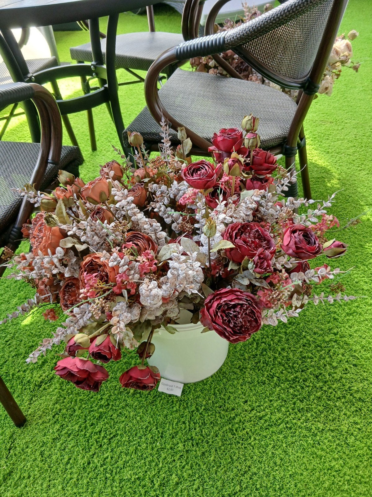 Zijden kunstbloemen - Los of in bos, diverse kleuren, Huis en Inrichting, Binnen, Kunstbloem, Ophalen of Verzenden, Onderhoudsvrij